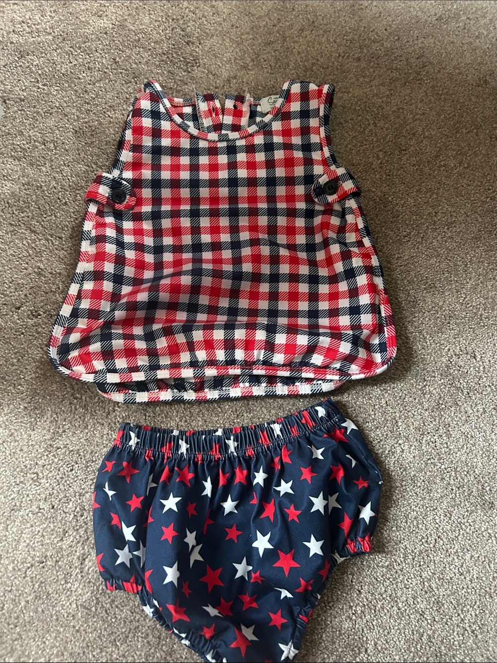 Sassy stitches patriotic diaper set